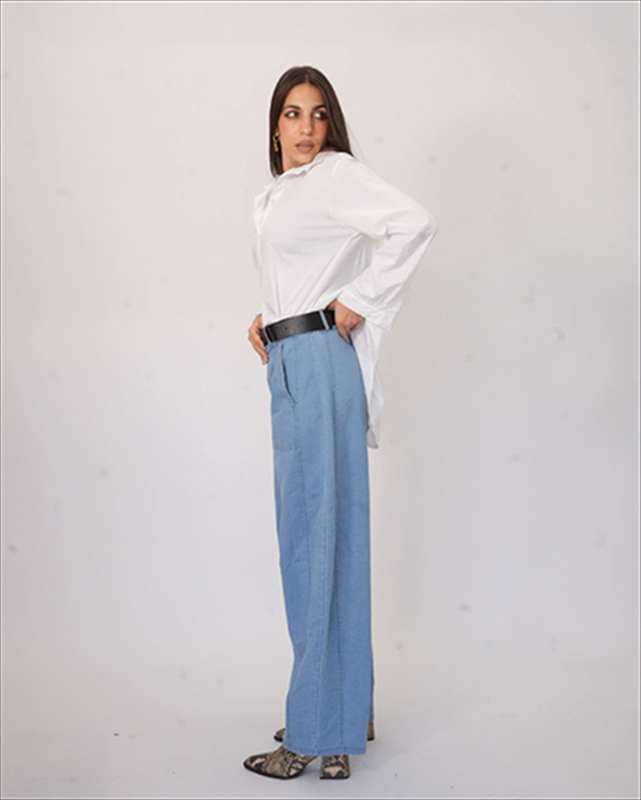 Wide leg jean pants 957222-null