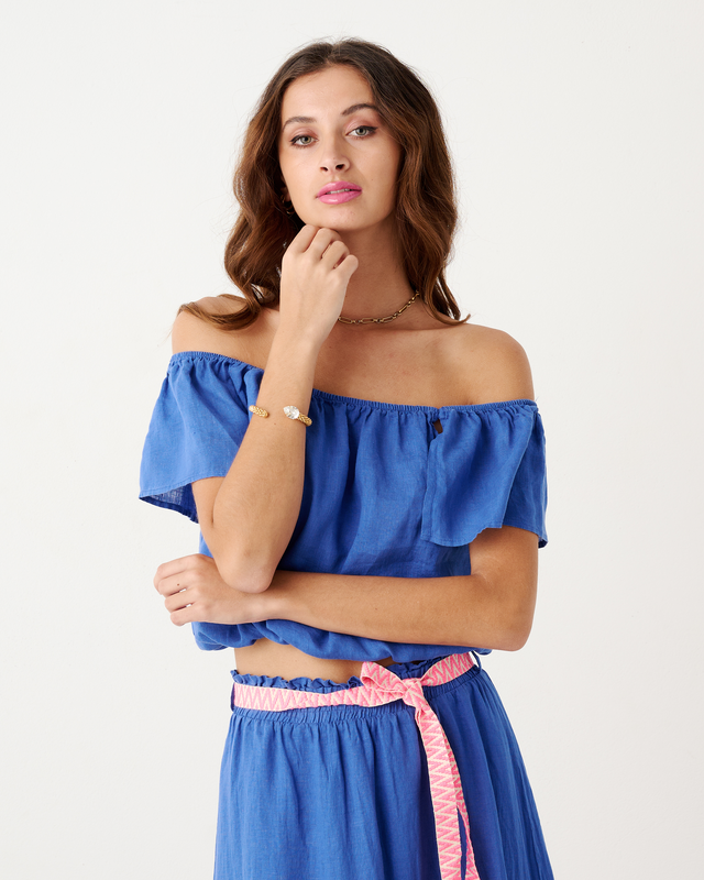 Crop top linen-null