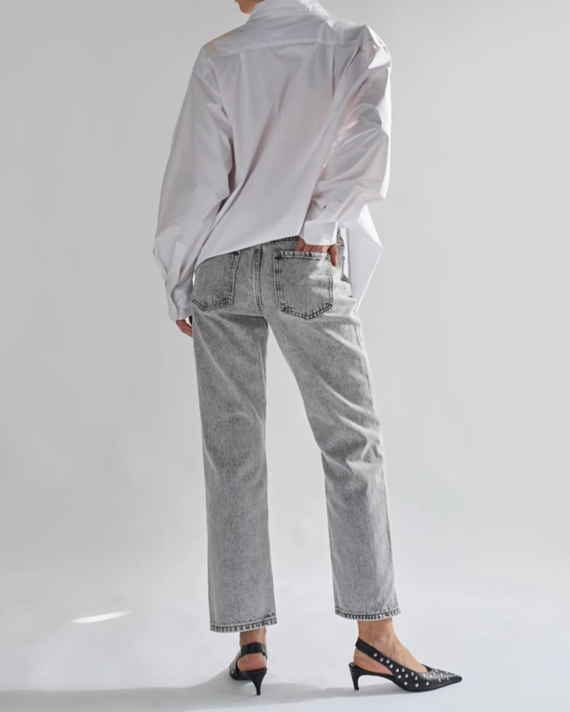 Glamorous  bleach acid black straight jeans an5063-null