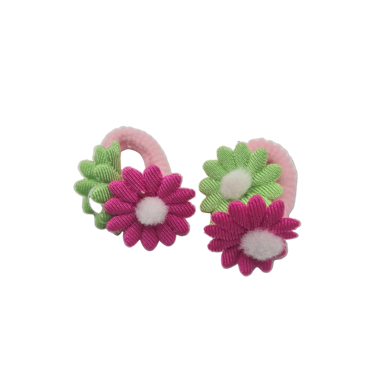 Migant children bebe flower hair elastics-null