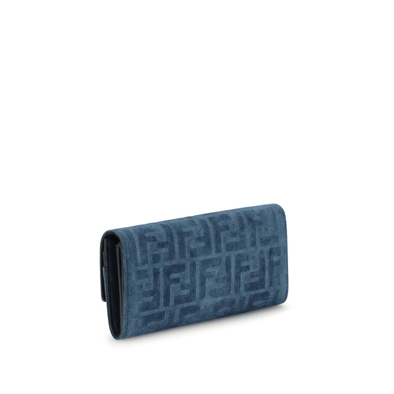 Blue cotton wallet-null