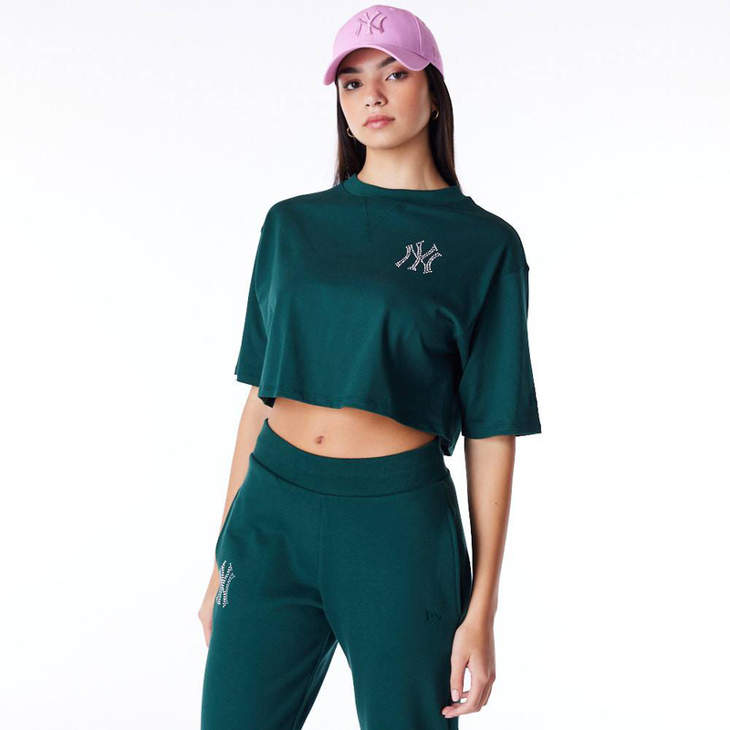 New era mlb diamante crop tee new york yankees-null