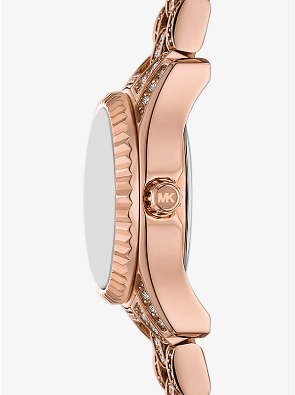 Michael kors mini lexington pav&eacute; rose gold-tone watch mk4863-null