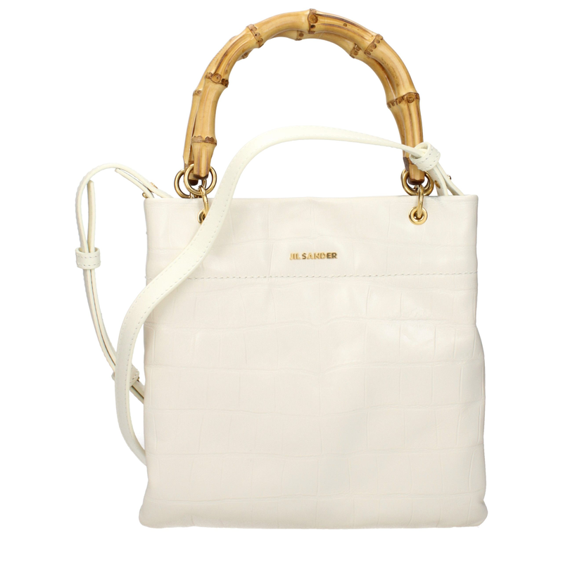 Beige leather handbag-null