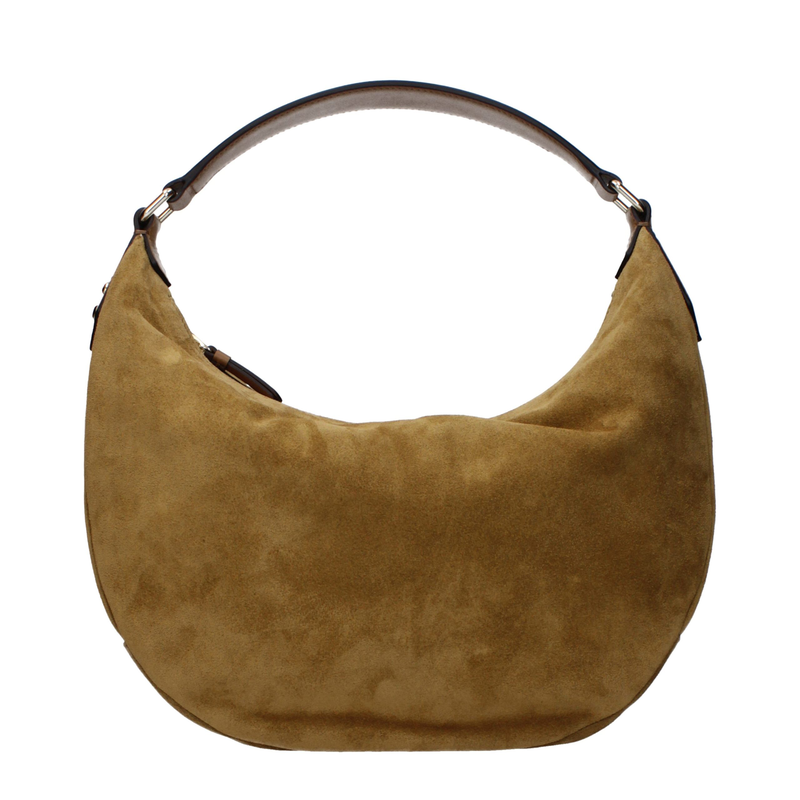 Brown leather shoulder bag-null