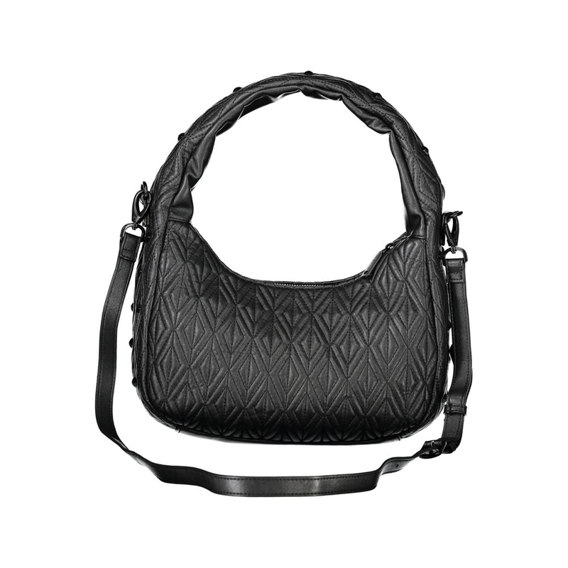 Black polyurethane women's bag-null