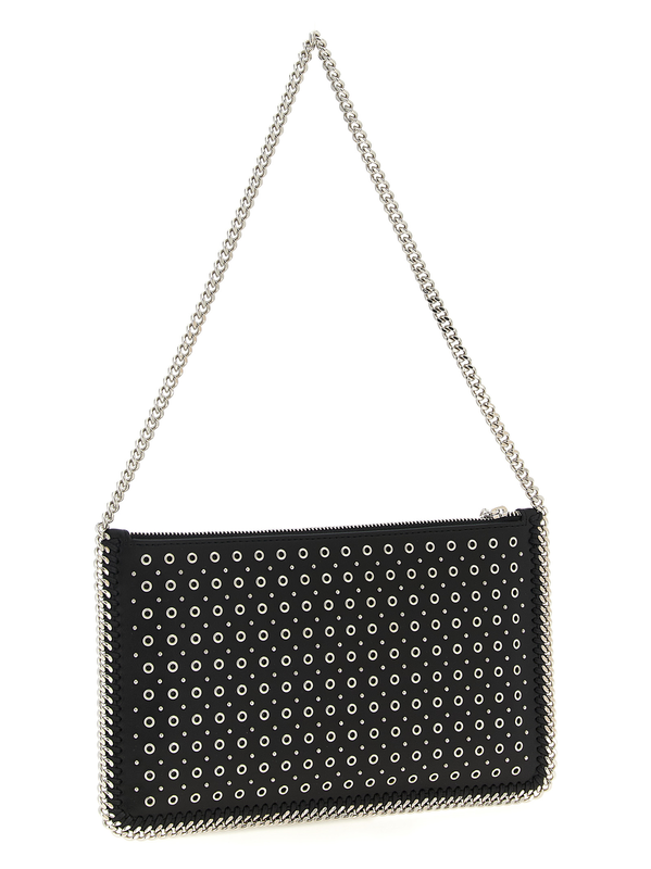 Black polyester shoulder bag-null