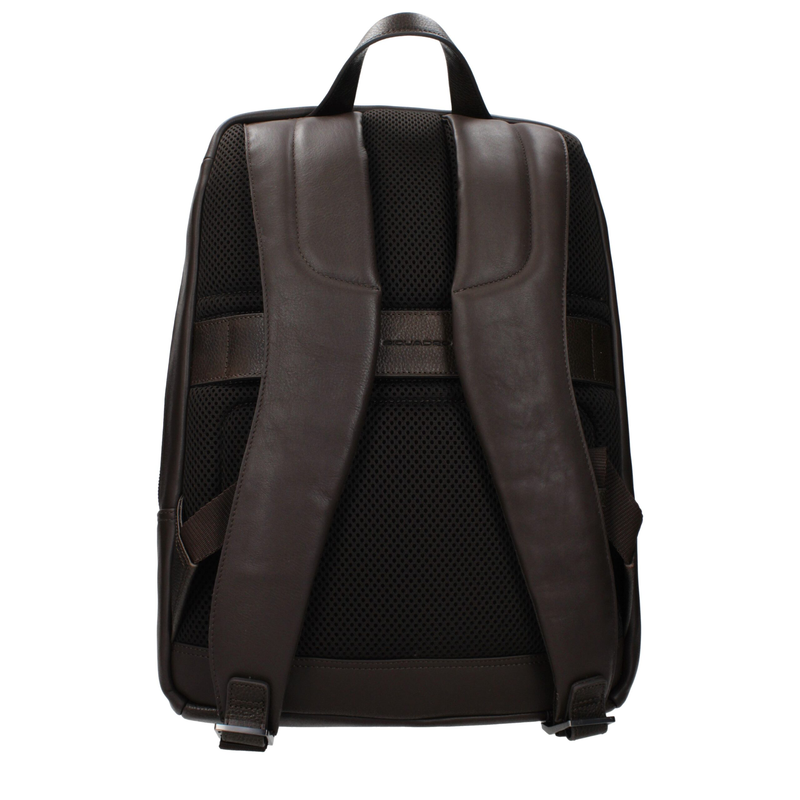 Brown leather backpack-null