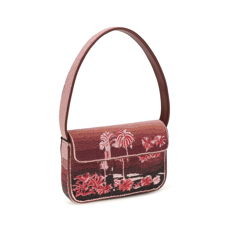 Multicolor glass shoulder bag-null