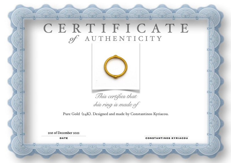 Ring pure gold 24ct - 'all that is' collection 1012 image number null