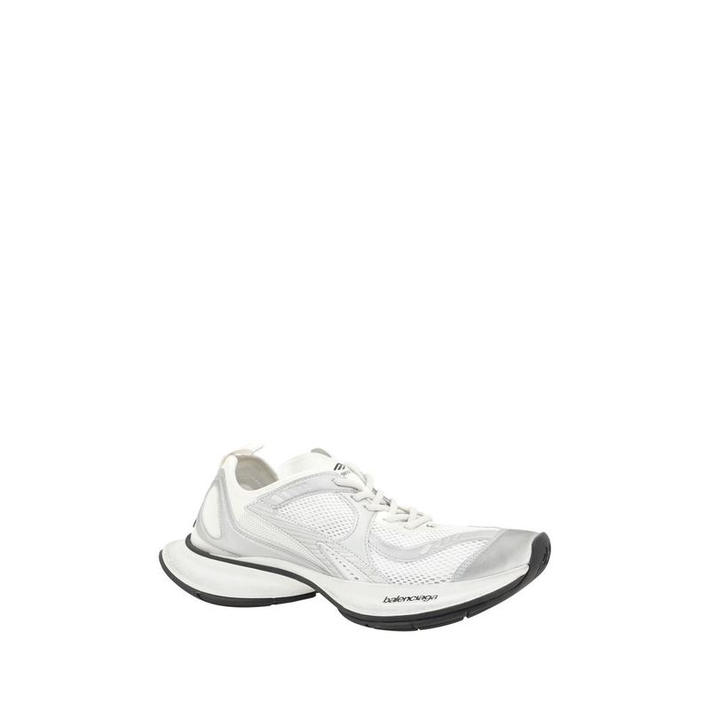 White polyethylene athletic sneakers-null