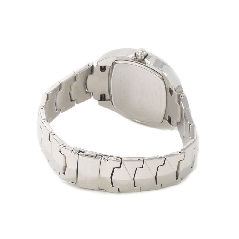 Silver stainless steel dress watch-null