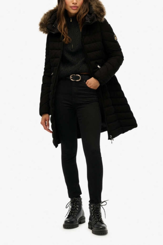 Fuji faux jacket mid length - superdry-null