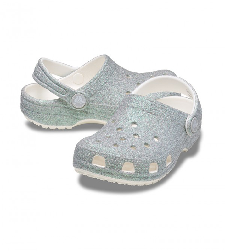 Crocs kids' classic iridescent glitter clog 100-null