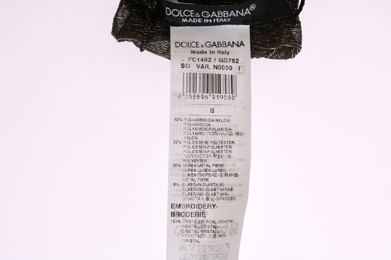 Black stretch floral clear crystal socks-null