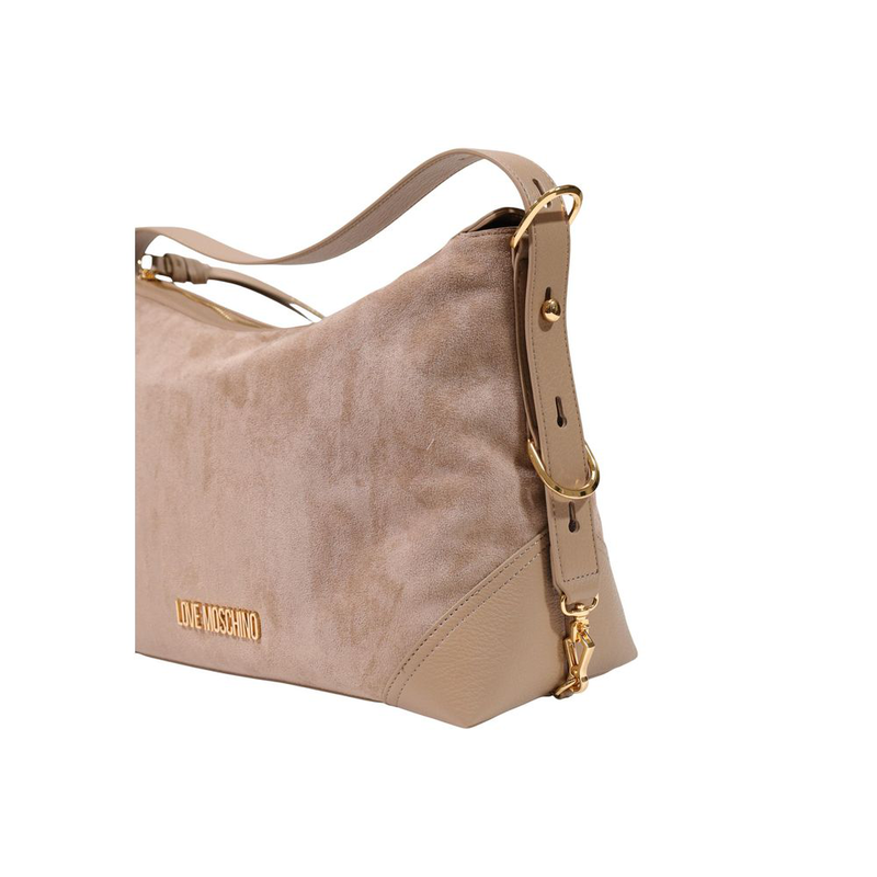 Beige polyester handbag-null