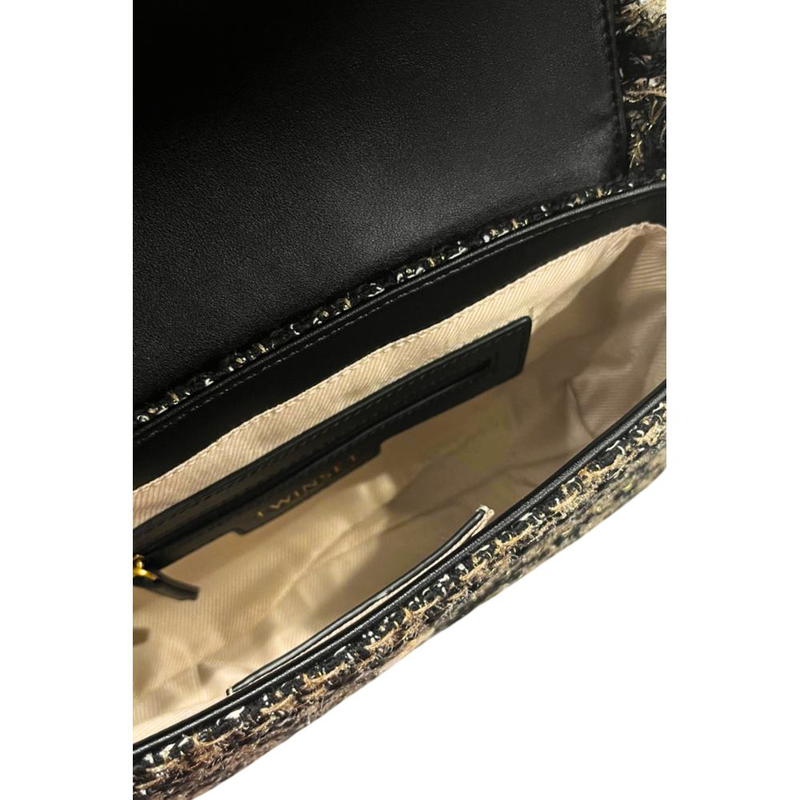 Black pu women shoulder bag-null