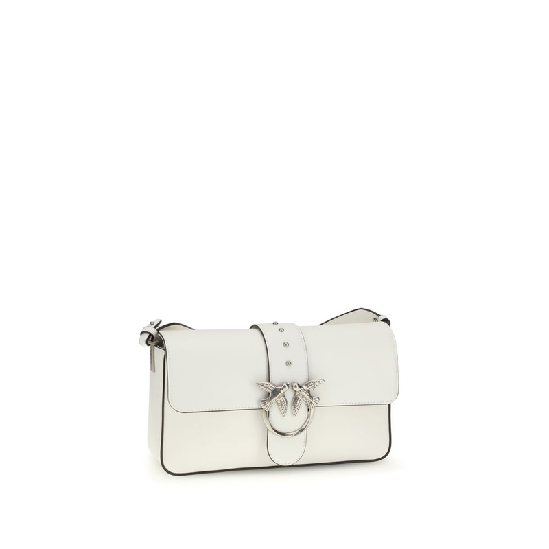 White leather shoulder bag-null