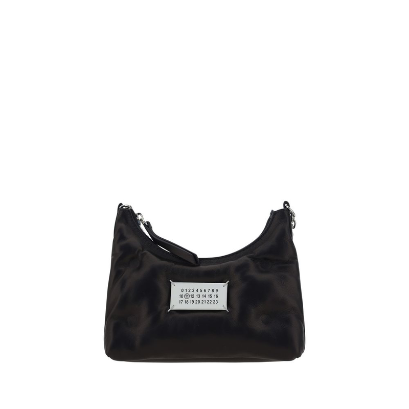 Black calf leather bos taurus shoulder bag-null
