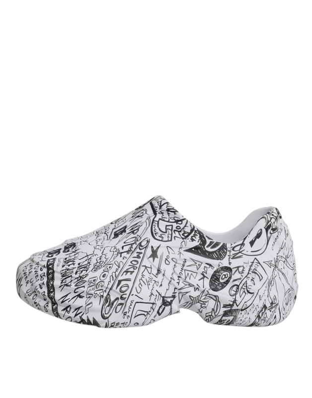 White black graffiti daymaster sneakers shoes-null