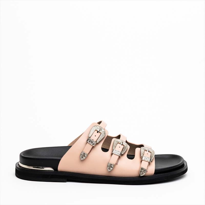 Nazeli premium triple buckle flat sandals-null