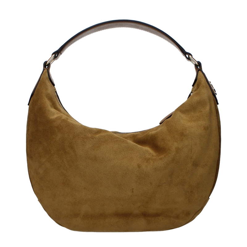 Brown leather shoulder bag-null