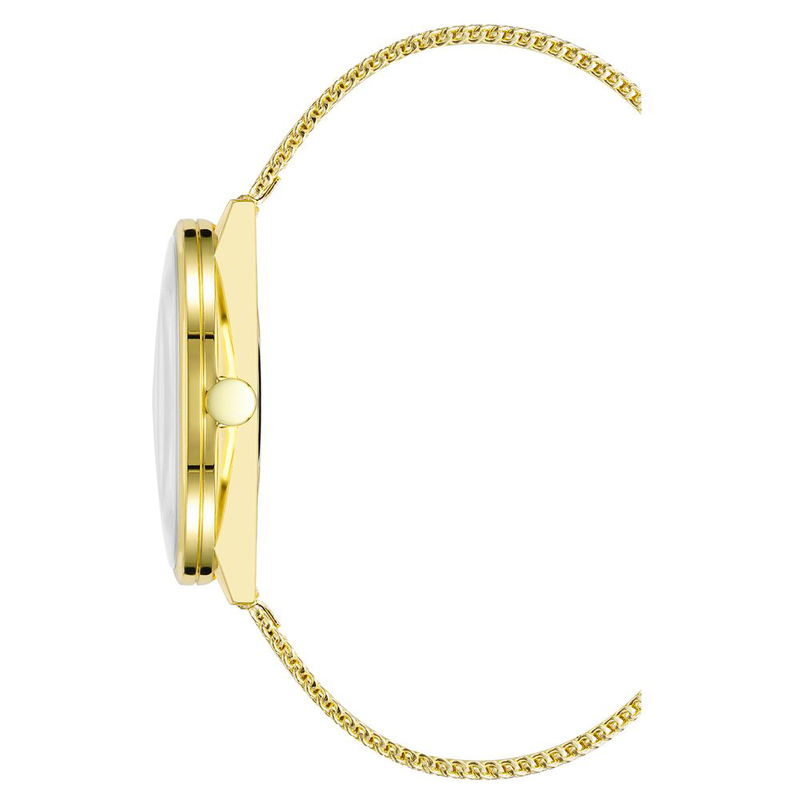 Gold stainless steel bracelet watch-null
