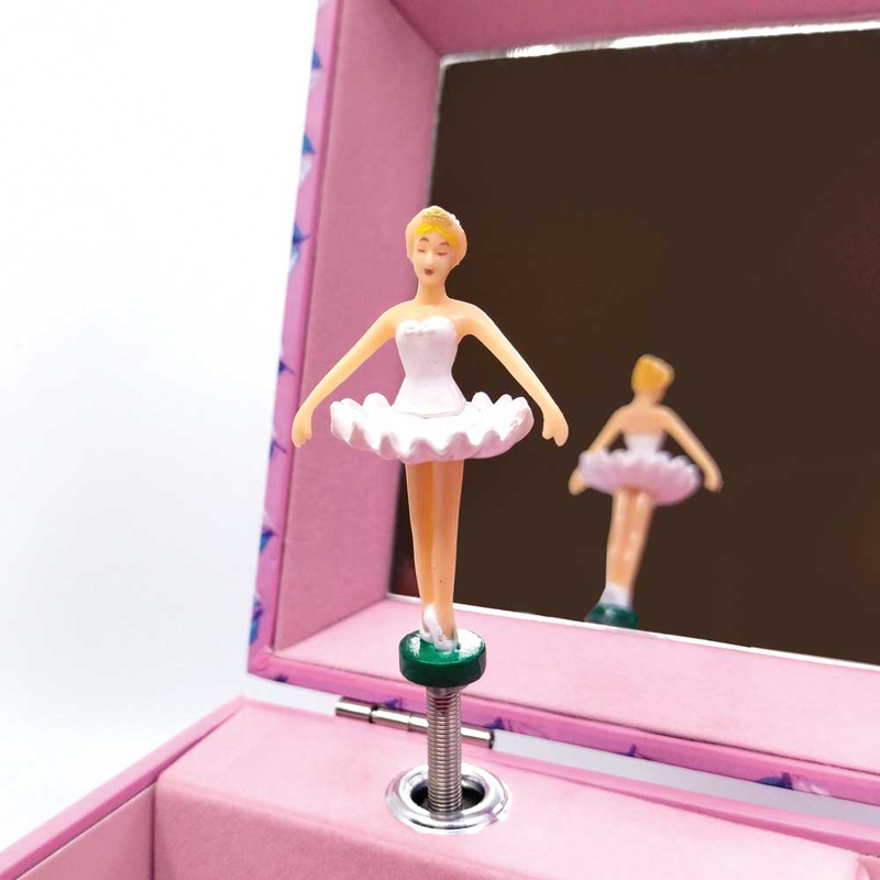Svoora musical jewelry box esperides with ring holder, drawer & wide mirror chloe-null