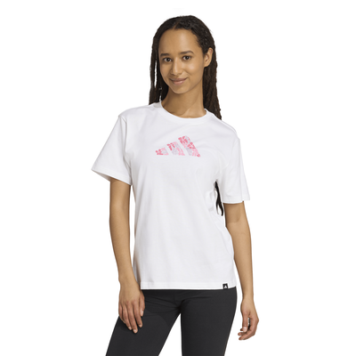 Adidas womens soft side graphic t-shirt, White, medium