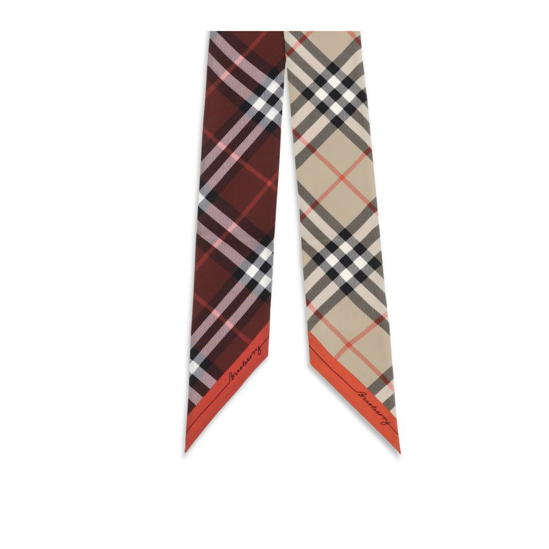Beige silk scarf-null
