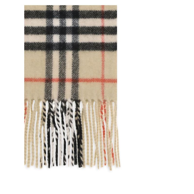 Beige cashmere scarf-null