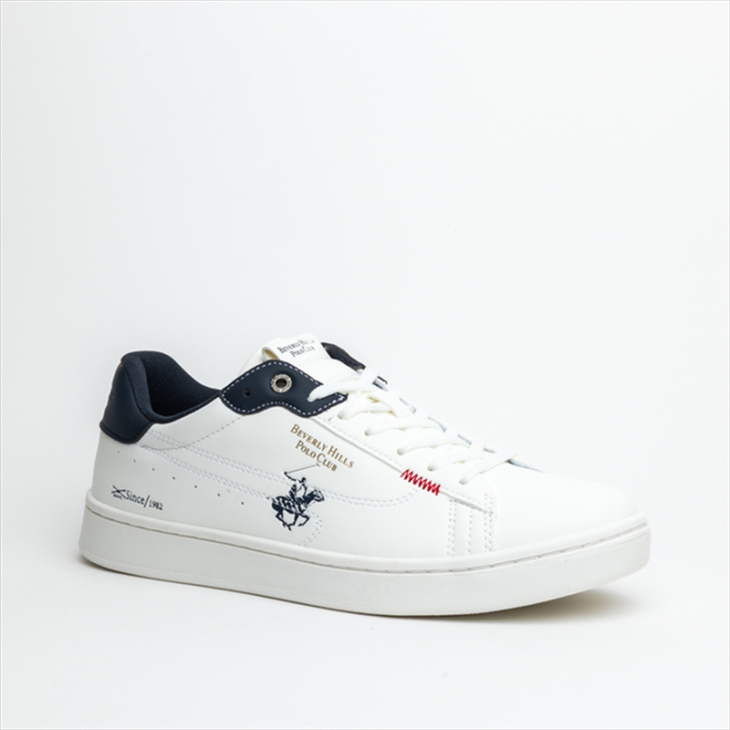 Beverly hills polo club mens court sneakers with navy details-null