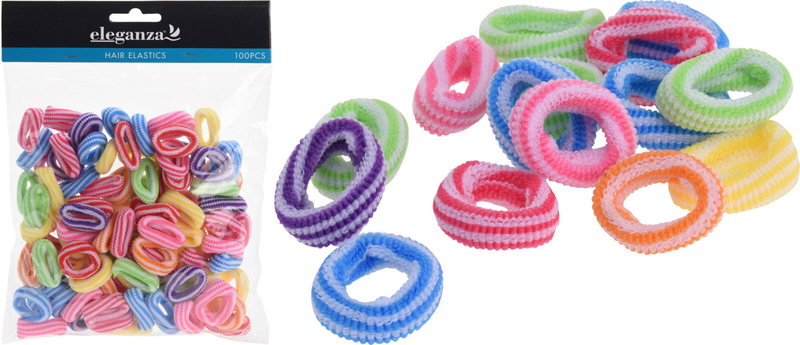 Product image: Hair rubber bands multicolour 100pcs-null
