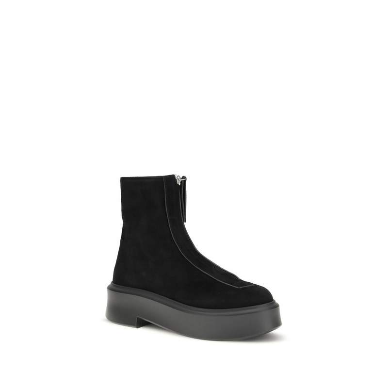 Black calf leather bos taurus lace-up boots-null