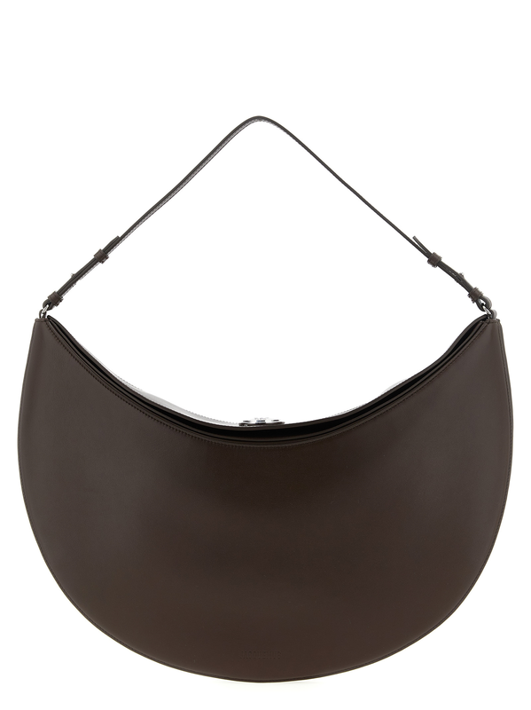 Brown calfskin shoulder bag-null