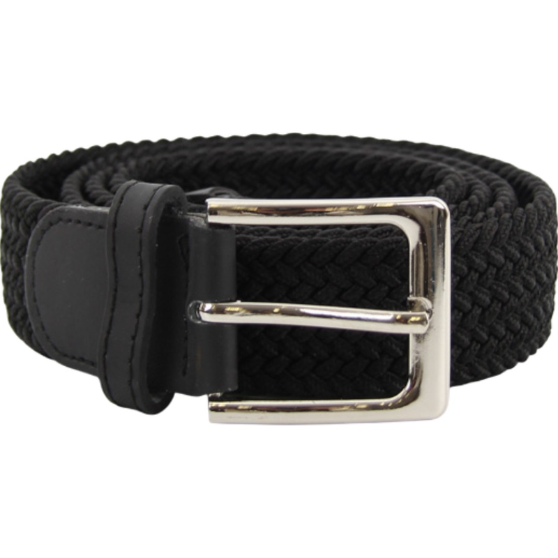 Mens knitted elastic black belt #hw036-null
