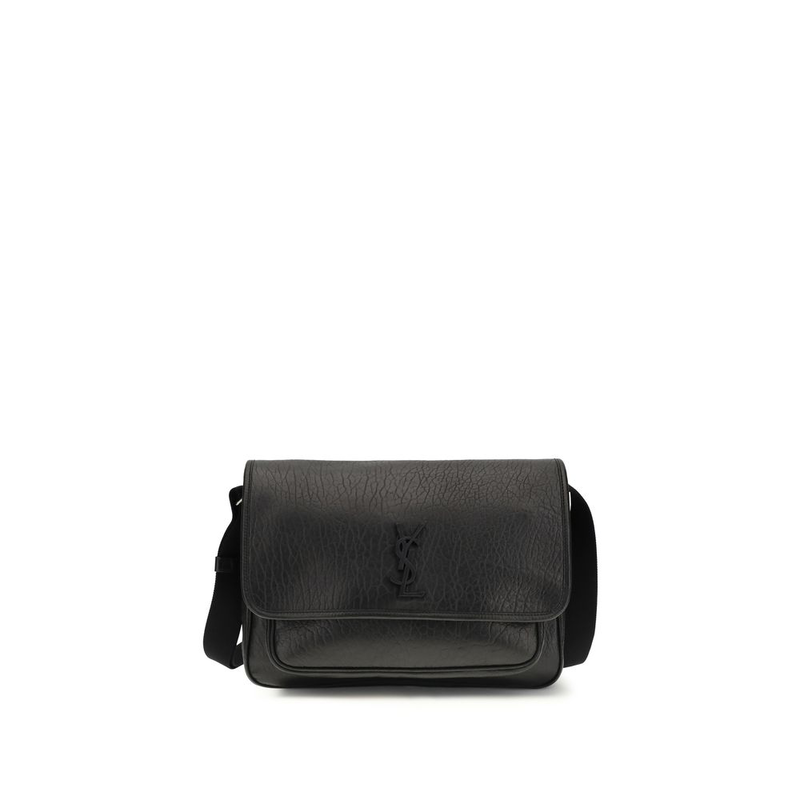 Black calf leather bos taurus shoulder bag-null