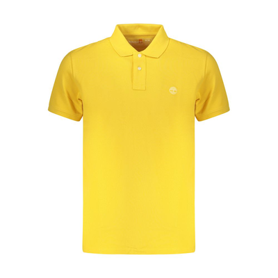 Yellow cotton men polo shirt, Yellow, medium