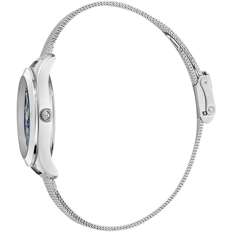 Gray stainless steel bracelet watch-null