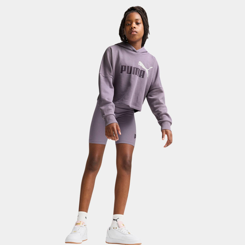 Essentials logo cropped hoodie image number null