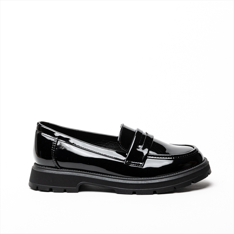 Miss belgini girls slip on loafer style with rubber sole-null