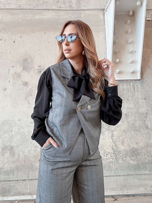 Waistcoat lurex stripes