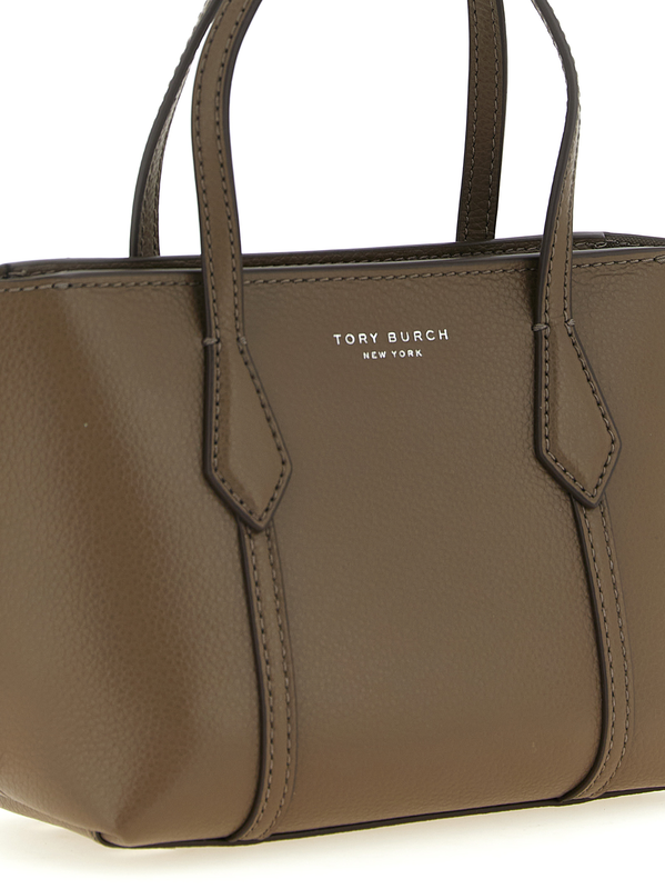 Brown cowhide tote bag-null
