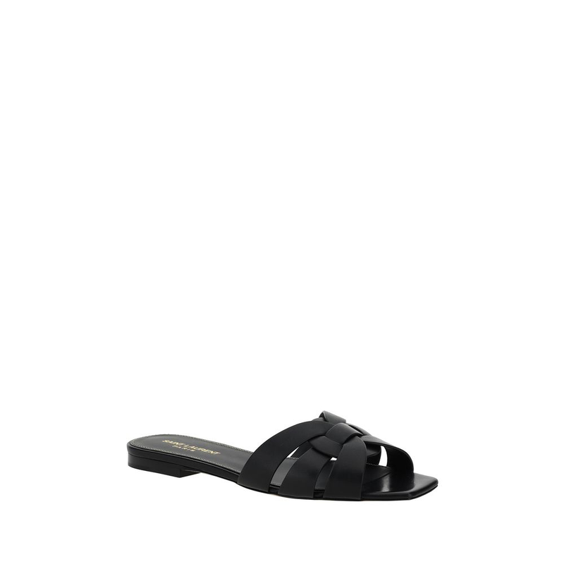 Black calf leather bos taurus strap-on sandals-null