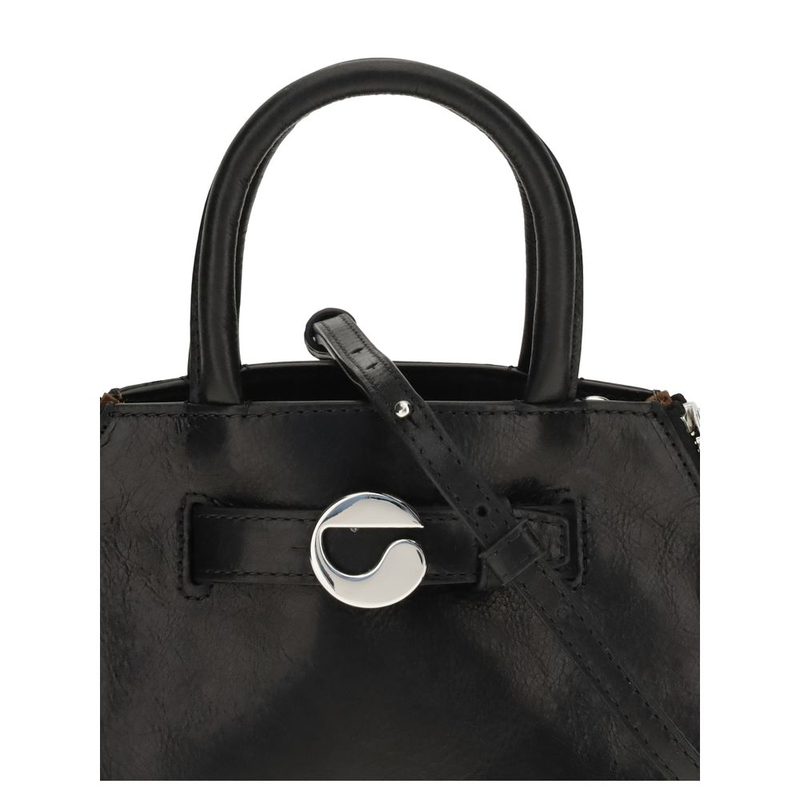 Black calf leather bos taurus shoulder bag-null