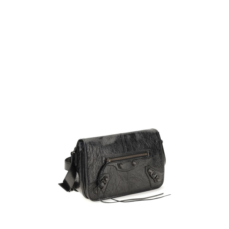 Black lamb ovis aries aries shoulder bag-null