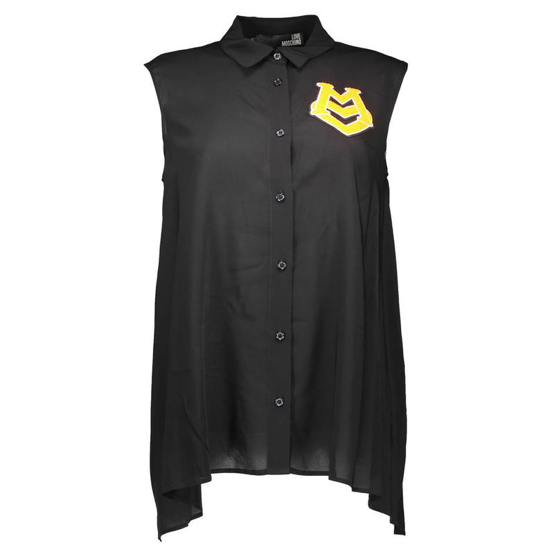 Black viscose women's shirt-null