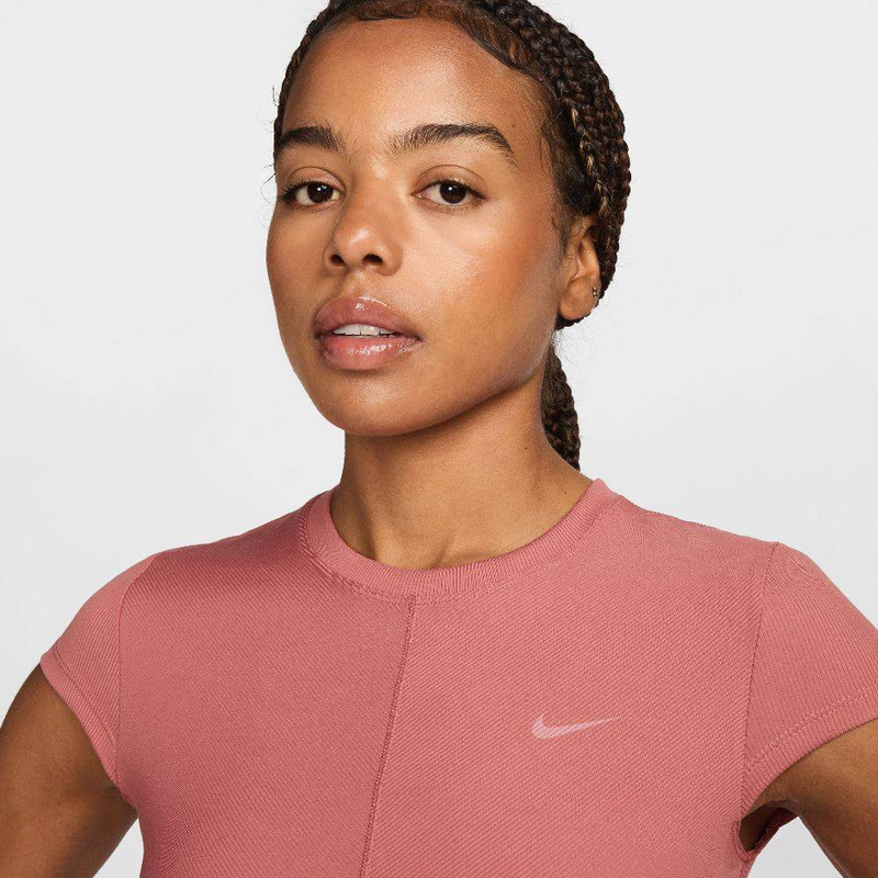 One rib short-sleeve cropped top-null