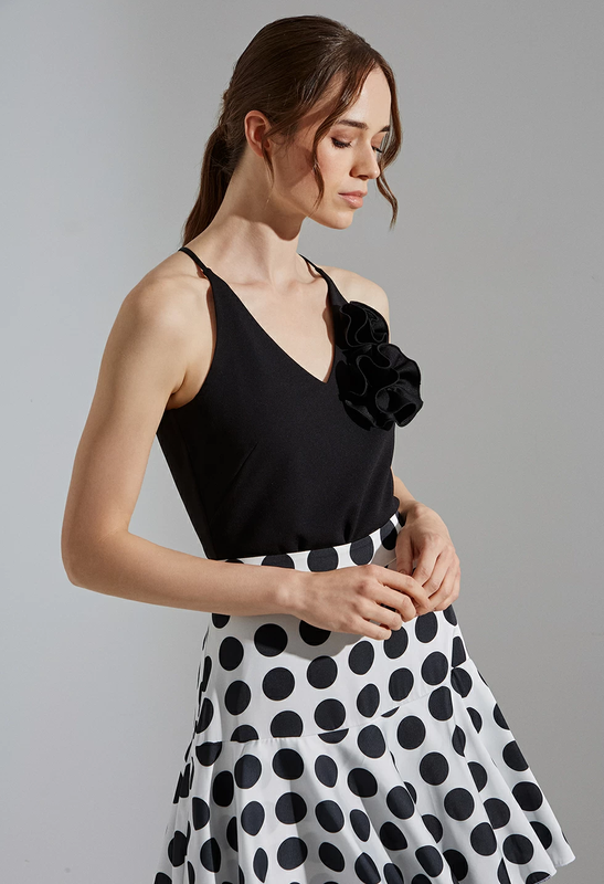 Camisole with flowers by desiree - black , s-null