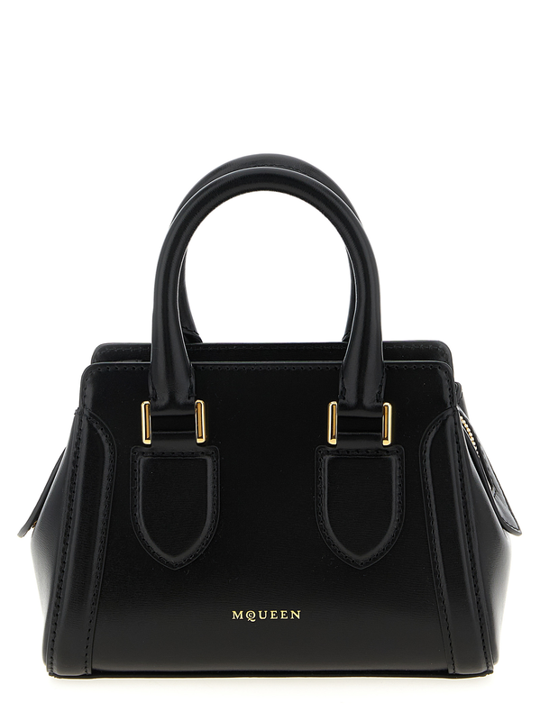 Black calfskin handbag-null